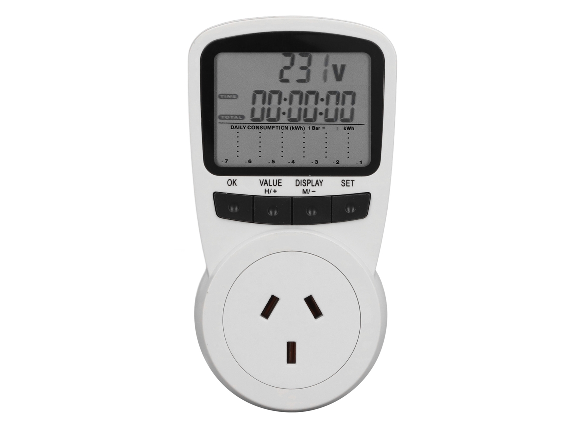 Medição inteligente de energia (com visor LCD e proteção contra sobrecarga)
