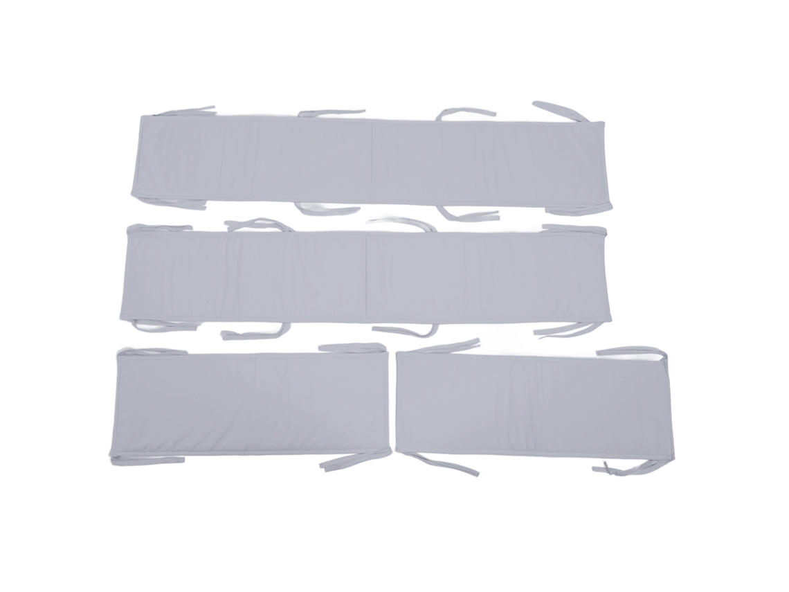 Protector De Cuna Para Bebé Con Almohadillas Acolchadas, Bumper Respirable Y Liner De Cuna