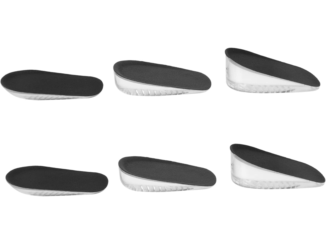 3 Pares De Palmilhas Premium Para Homens, Com Elevação De Calcanhar E Amortecimento Para Calçados