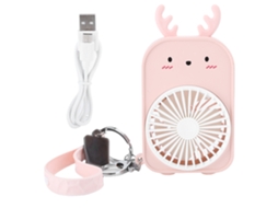 Chaveiro Ventilador Recarregável Silencioso Veado Bolsa Ventilador Portátil De Mão Cartoon Mini Usb Pequeno Ventilador