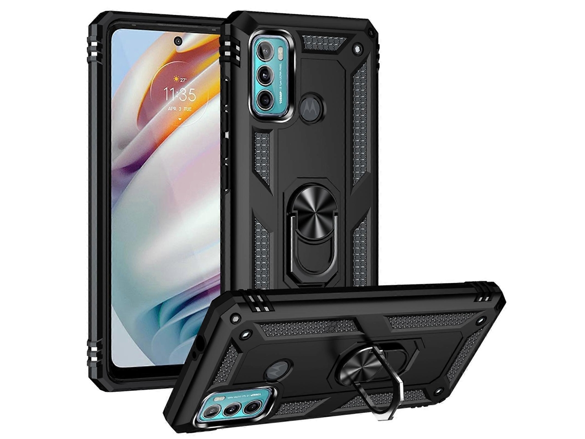 Capa Protetora De Tpu À Prova De Choque Pc Com Suporte Giratório De 360 Graus Para Motorola Moto G60 / G40 Fusion