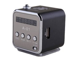 Mini Coluna HIGH-TECH & BIEN-ETRE 4Gb Preto Mp3 Usb Micro Sd Fm