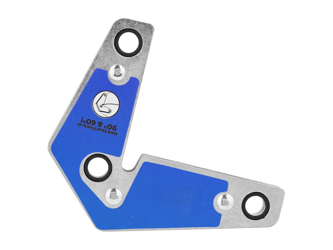 2 Peças Localizador De Solda De Cabeça Dupla Ímã Angular Suporte De Soldador Seta Magnética Azul