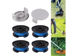 6 peças, carretéis de substituição de aparador, para Ryobi 18v 24v 40v, para Ryobi One AC14RL3A, 4 carretéis 2 tampas de aparador JINZDASU