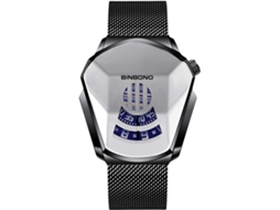 Lurelia Relógio Digital Masculino, Movimento De Quartzo, Visor Digital, Aço Inoxidável, Resistente À Água 30m, Azul