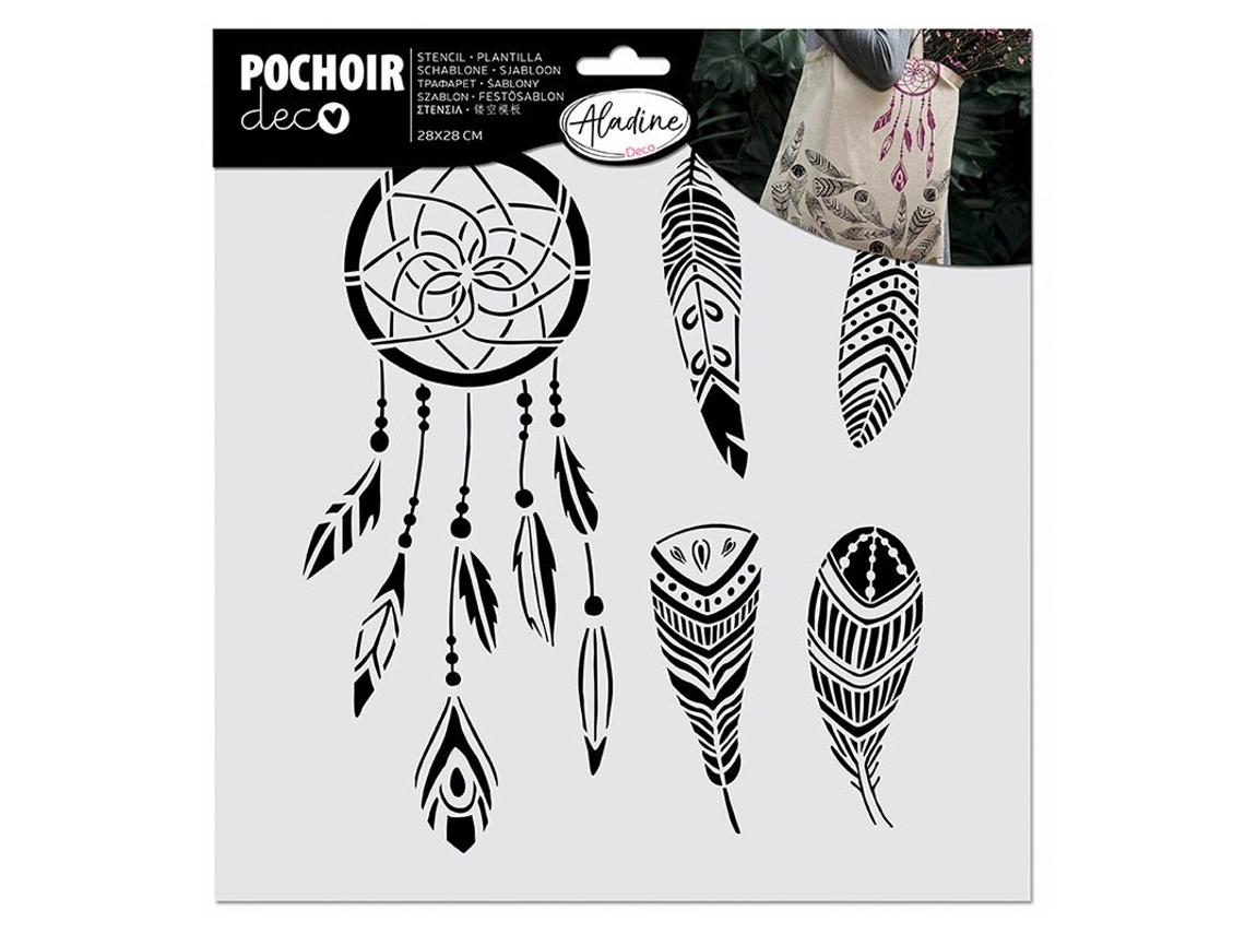 Plantilla textil - Plumas