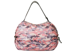 Sacola de Compras Dobrável, Design Dobrável, Grande Capacidade, Tecido Oxford, Amplamente Utilizada, Reutilizável, Cor Camuflagem Rosa. GOKOCO