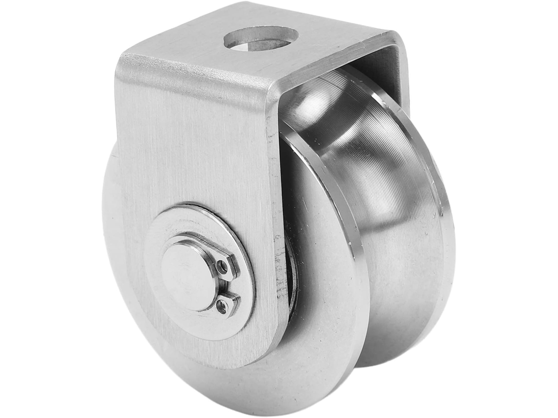 Polia De Trilho Com Ranhura Em U, Rolete De Aço Inoxidável Para Porta Correr, Rolete Com Ranhura Em U De 48mm Diâmetro