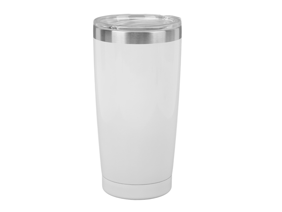 Caneca de Café Isolada Aço Inox 20oz Branca Manten Temperatura