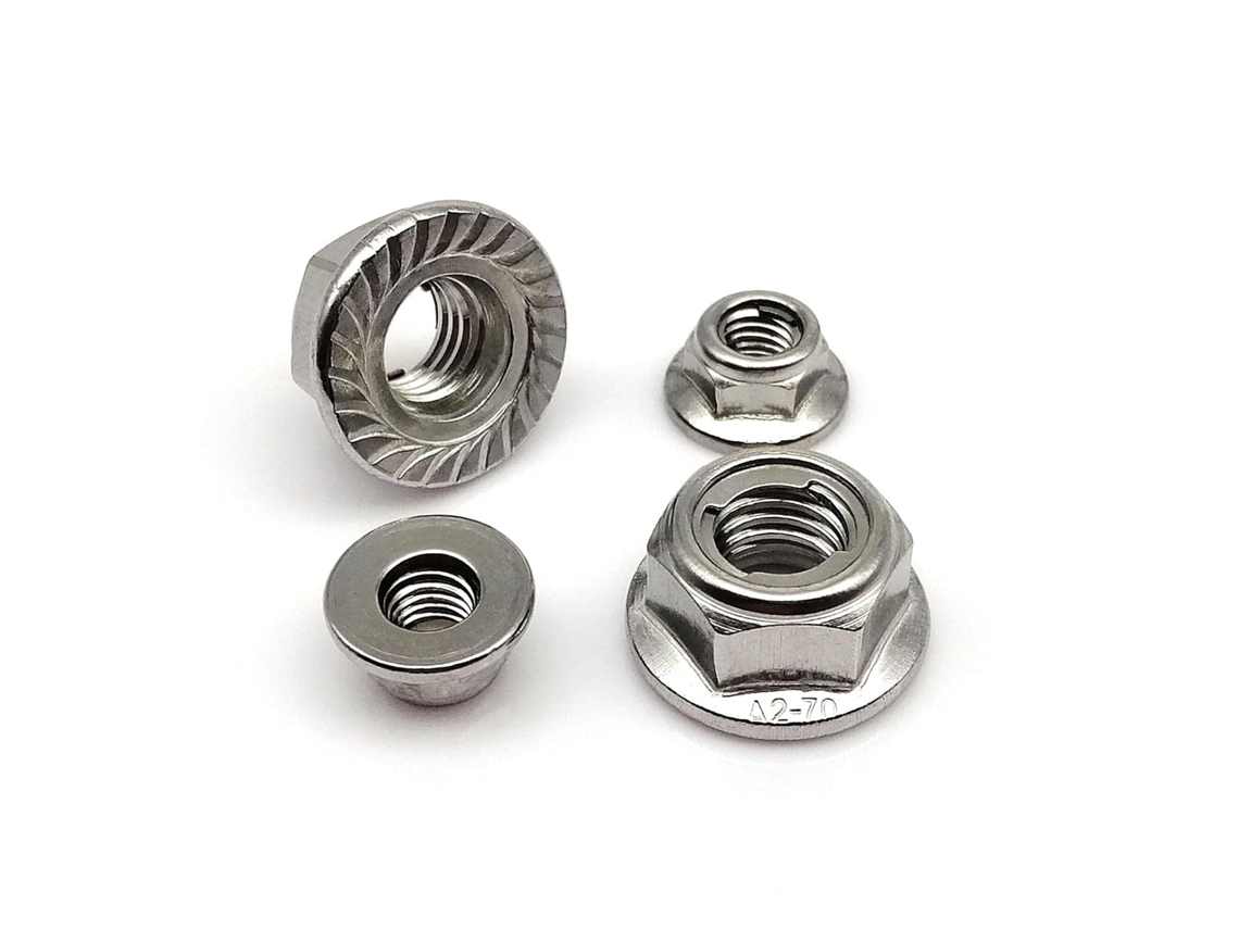 Trava Rosca, 2 Peças M4 M5 M6 M8 M10 M12 Aço Inoxidável 304 A2-70 Tipo Torque Predominante Porca Sextavada Autotravante