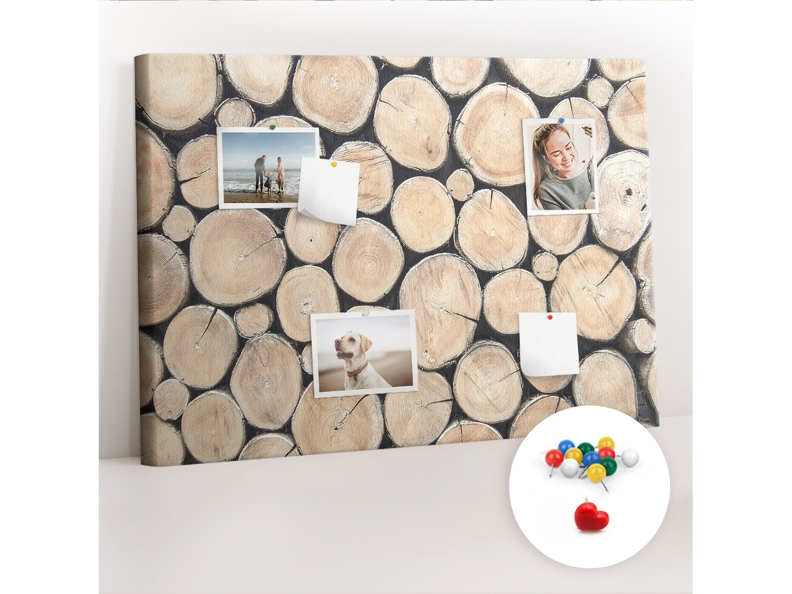 Painel De Cortiça Para Parede Tocos De Árvores Cortadas Para O Quarto Das Crianças Espelharte (70x100 Cm)