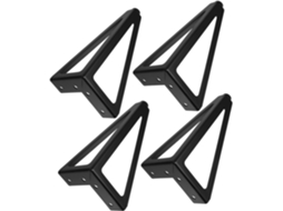 Uonlytech Conjunto De 1 Pé Metal Preto Para Móveis, Ideal Para Sofás, Armários E Mesas Durável Elegante