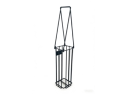 Cesto Para Bolas De Ténis Relaxdays, Alças Dobráveis, Metal, A X L X P: 40,5 X 14 X 14 Cm, Preto
