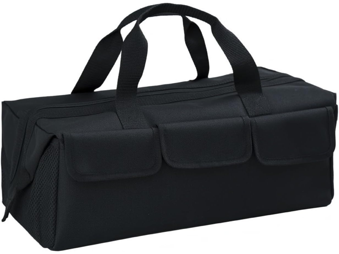 Bolsa profissional para ferramentas com zíper, feita em tecido resistente para empreendedores e hobbistas.