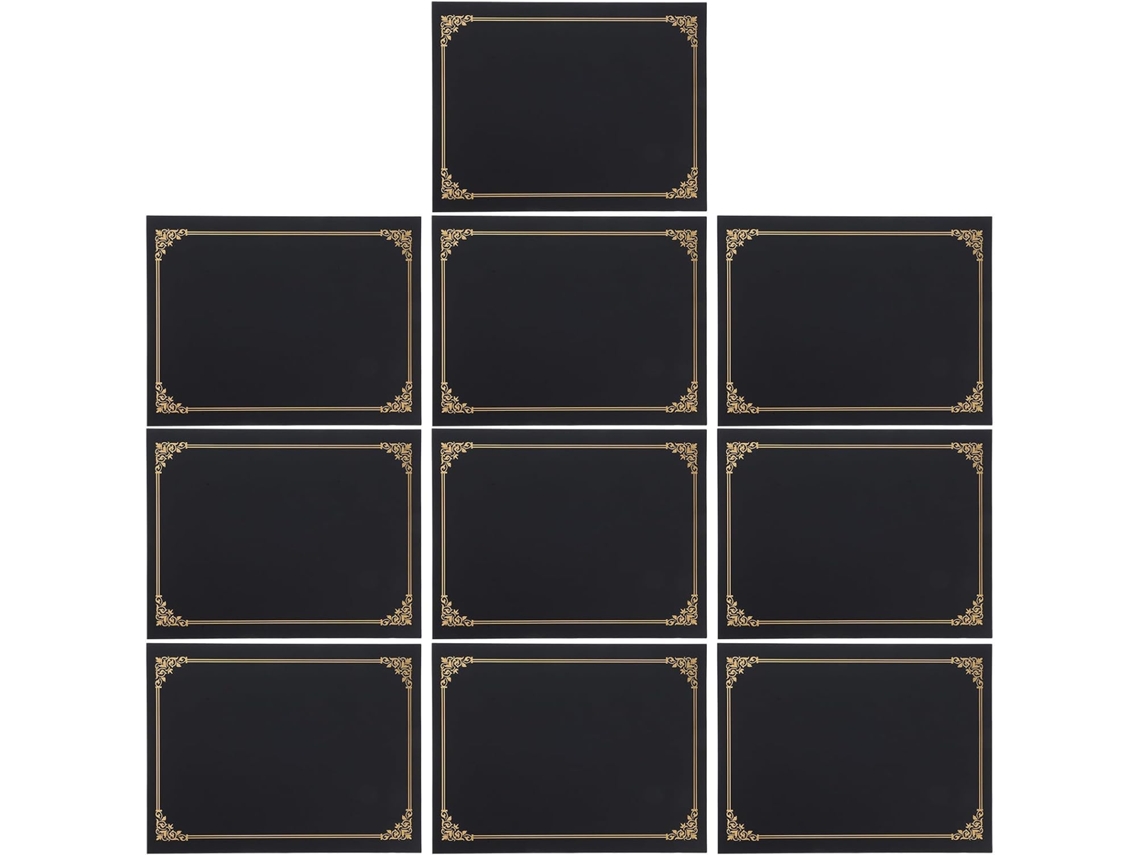 Didiseaon Couverture Pour Protéger Certificados E Documentos 10 Unidades De Diploma Em Papel Noir Design