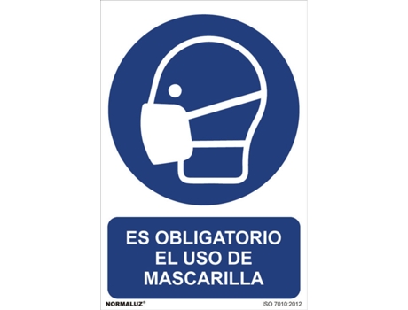 SINAL USO OBRIGATÓRIO É OBRIGATÓRIO O USO DE MASCARA (PVC 0.7MM) 30X40CM