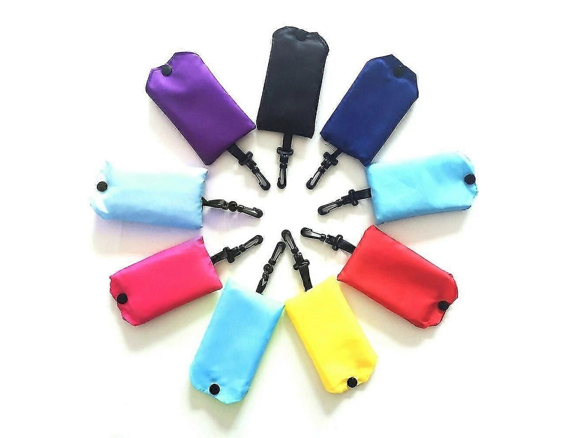 Sacola De Compras Reutilizável, Portátil, Dobrável, Ecológica, Em Nylon, Para Supermercado, Bolsa De Mão Dobrável, Sacola De Compras, Cor Aleatór