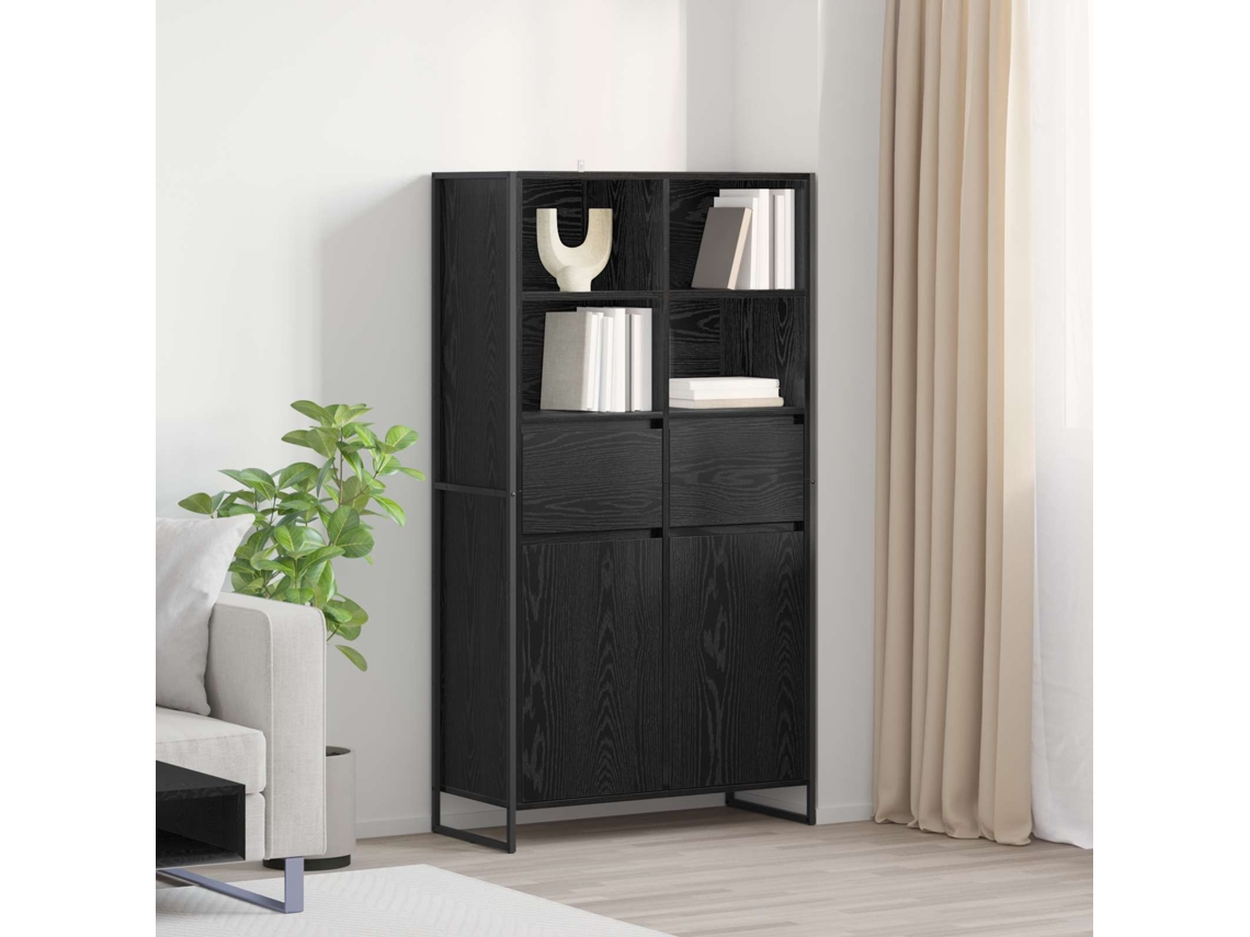 Vidaxl Buffet Carvalho Preto 81 X 36 X 150,5 Cm Derivados De Madeira