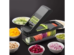Ralo Cortador de Legumes Multifuncional Plástico Metal Batata Cenoura Picador Acessório de Cozinha Cinza