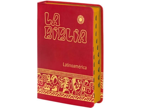 Livro Biblia Latinoam. Letra Grande Simil Piel Roja,Canto Oro Uñeros de Vários Autores