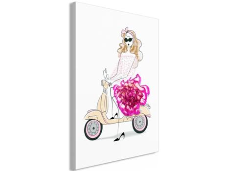 Quadro ARTGEIST Girl on a Scooter (1 Part) Vertical (20x30)