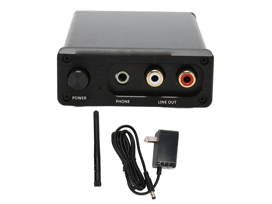 Receptor Amplificador Bluetooth EOOCOO (sem Perda para Amplificador de Potência, Óptico Coaxial)