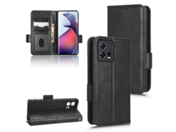 Capa De Couro Com Triângulos Simétricos Para Motorola Edge 30 Fusion