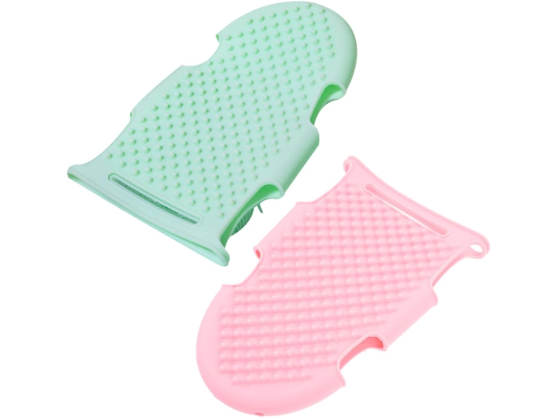 Conjunto De 2 Escovas Banho Leves Silicone Com Função Massagem, Acessório De Banheiro Para Uma Esfoliação Corporal