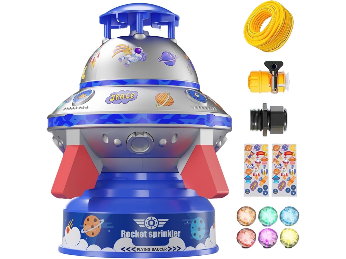 Aspersor De Água Para | Aspersor De Água Em Formato De Disco Voador Com Rotação De 360° E Luz, Ideal Gokoco