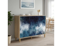 Vidaxl Buffet Raalte Sonoma 102 X 33 X 75 Cm Derivados De Madeira