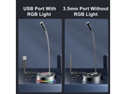 Microfone Usb LAXISCREED 360° Plug Play Rgb