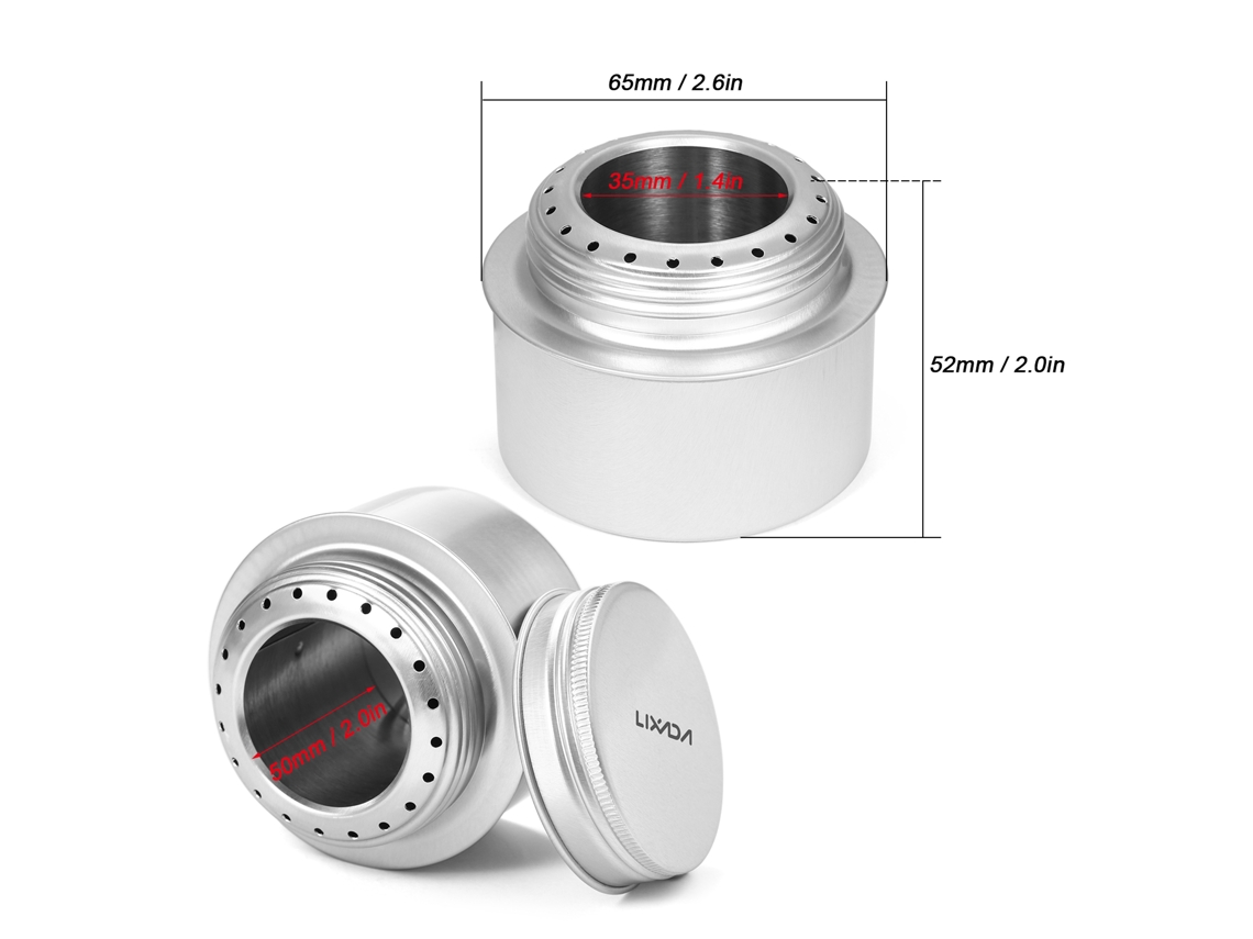Estufa De Álcool Portátil Mini Em Liga De Alumínio Para Camping