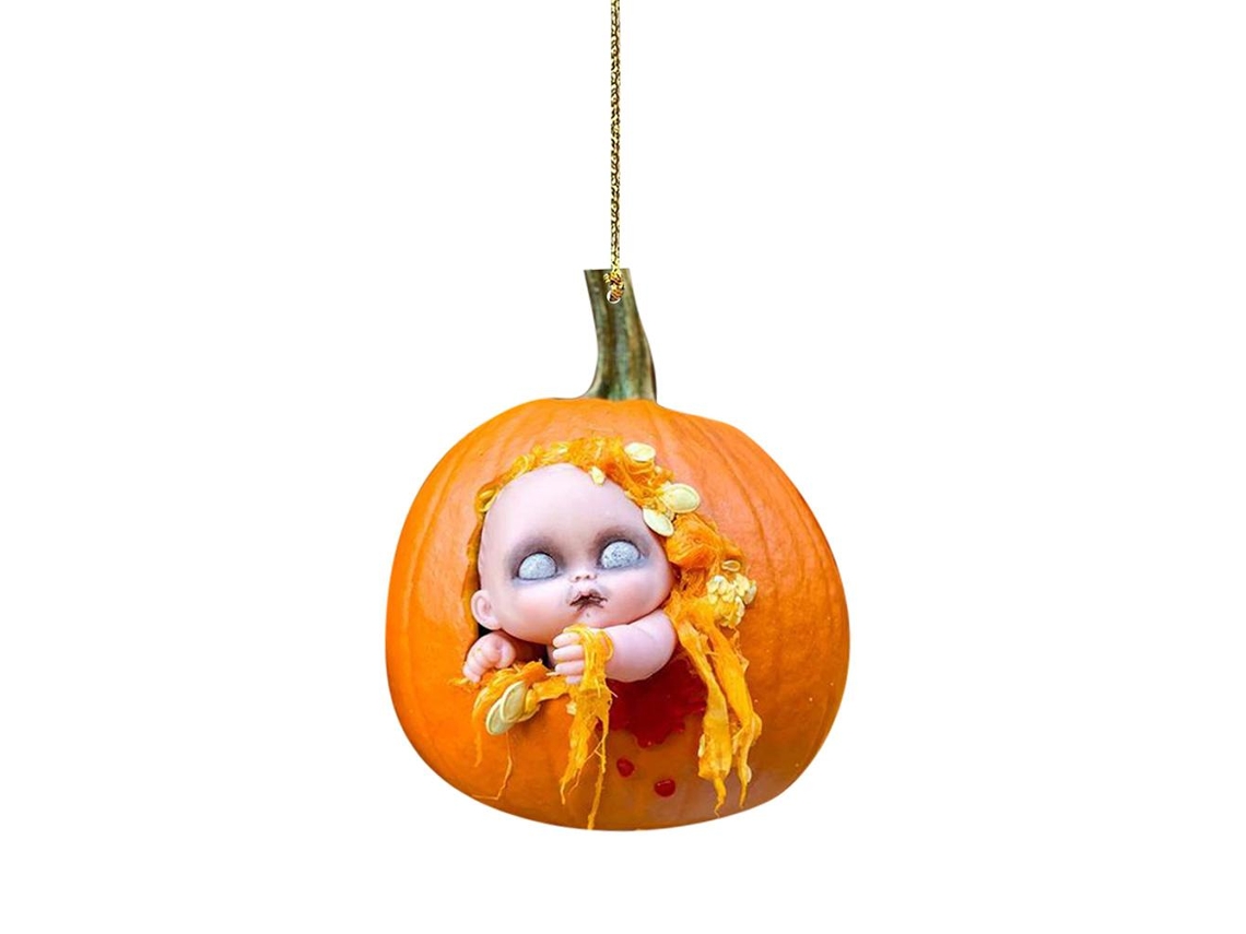 Pingente De Retrovisor De Carro De Abóbora De Halloween Em Acrílico