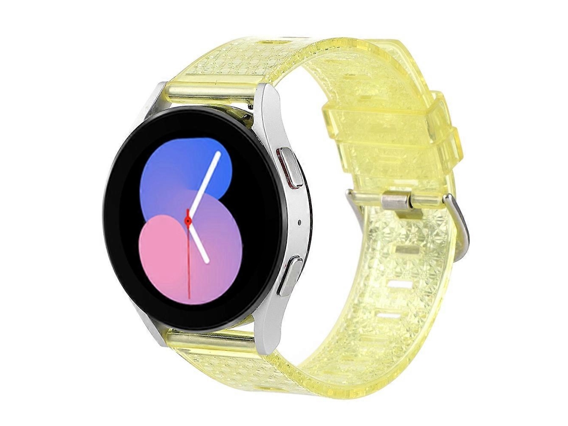 Pulseira De Relógio Transparente Com Glitter E Textura De Diamante De 20 Mm