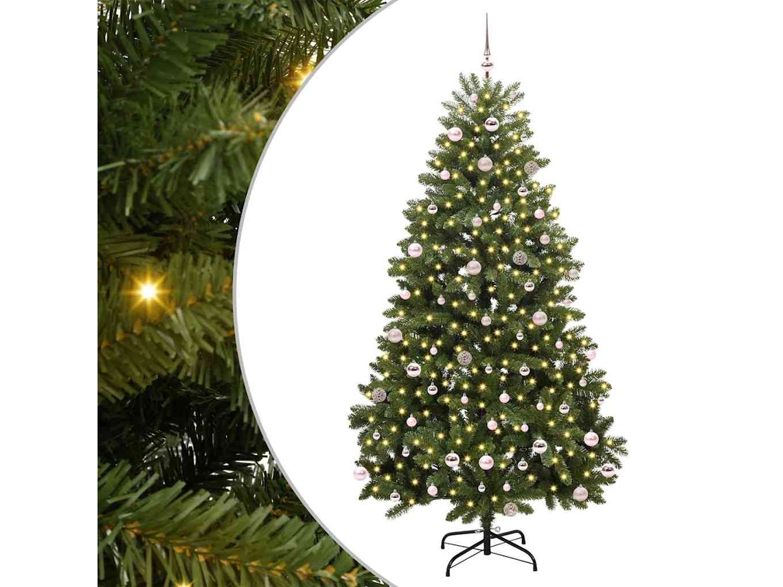 Conjunto 1 Árvore De Natal Artificial Vidaxl Verde Pvc (240 Cm)