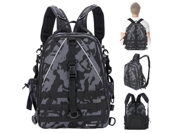Mochila de Pesca Tomshoo com Suporte de Vara S/MARCA