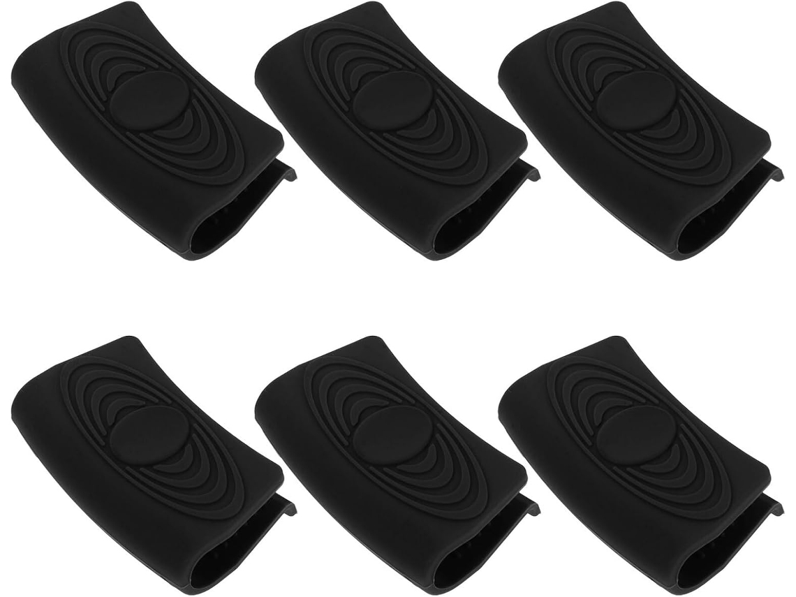 Conjunto De 6 Capas Silicone Resistentes Ao Calor Para Cabos Panelas E Frigideiras, Antiderrapantes Isolantes, Com Vayotoy