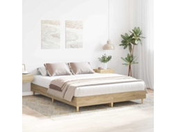 Vidaxl Estrutura Da Cama Sonoma 152 X 203 Cm Derivados De Madeira