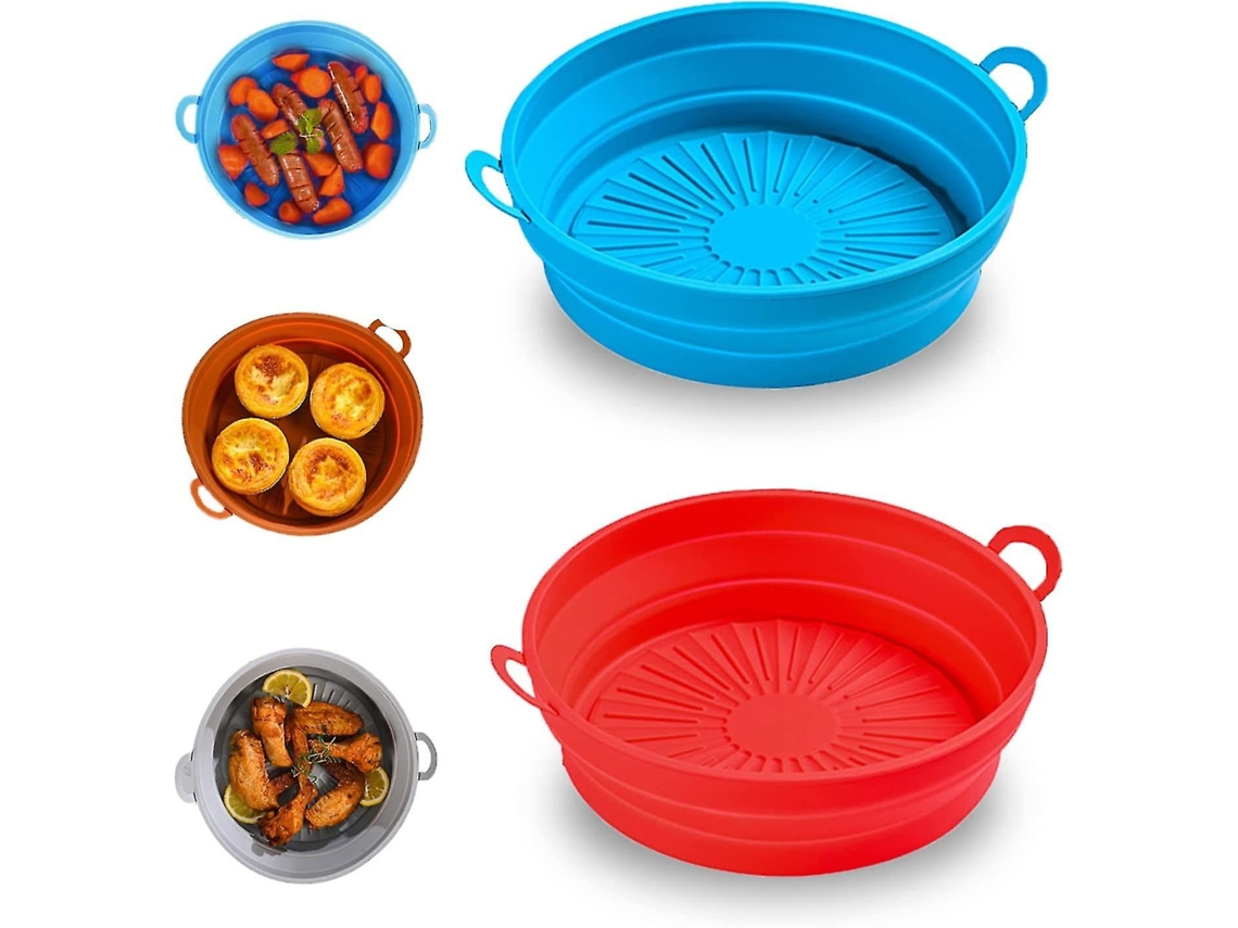 Conjunto De 2 Formas De Silicone Reutilizáveis ​​para Fritadeira Elétrica 7,5 Polegadas