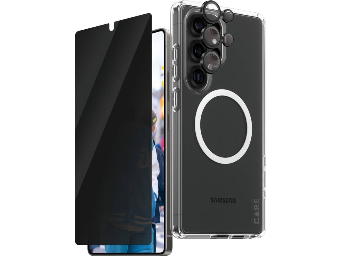Bundle Proteção 3 em 1 PANZERGLASS Samsung Galaxy S25 Ultra (Outlet Caixa Aberta - Capa + Película Privacidade + Protetor Câmara)