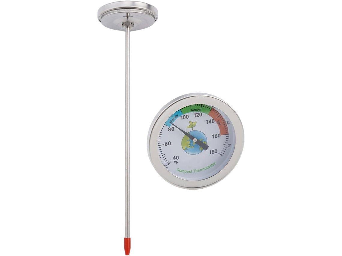 Sonda Termográfica Para Solo De Jardim, Em Aço Inoxidável, Medição Da Temperatura Compostagem, Agricultura E