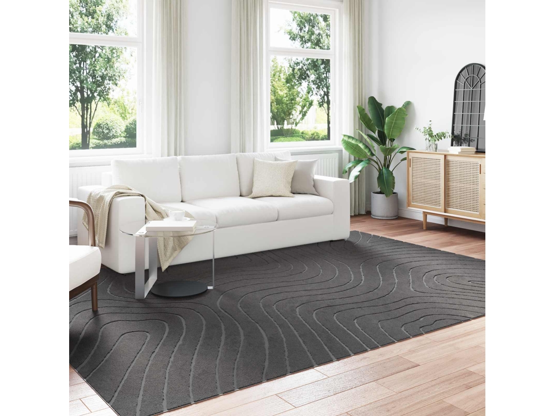 Vidaxl Tapete Para Uso Interno E Externo Palmeras Antracite Poliéster