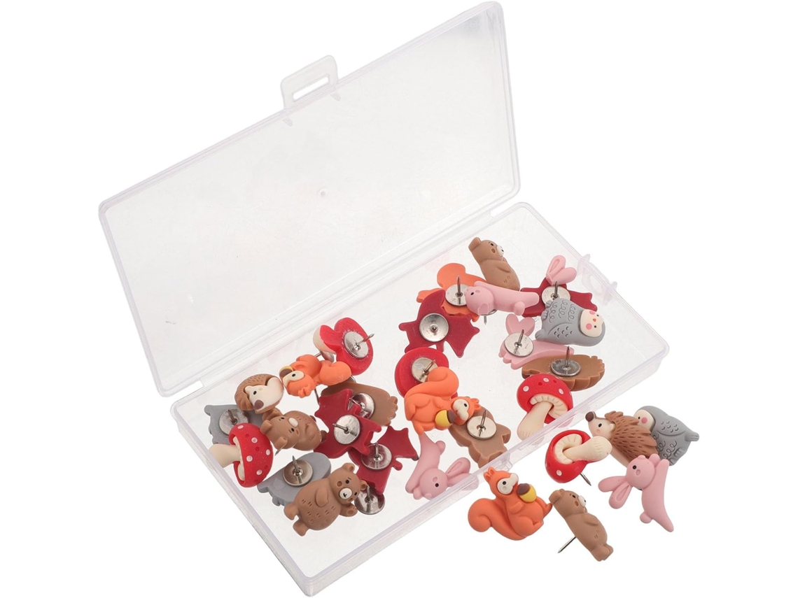 Conjunto de 30 Tachinhas Stobaza com design fofo de animais, multifuncionais e fáceis de usar para atualizar fotos.