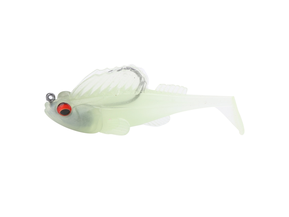 Lure Anti-snagging Deep Diving Jumping Fish Soft Worm With Hook Black King Kong Fishhook Transparent Green 75mm/13g