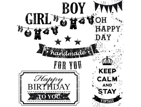 Kit de 6 sellos de madera - antiguo