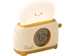 Luminária Noturna Led Regulável Toast, Conjunto Com Três Conjuntos De Despertador, Abajur De Cabecei Gokoco