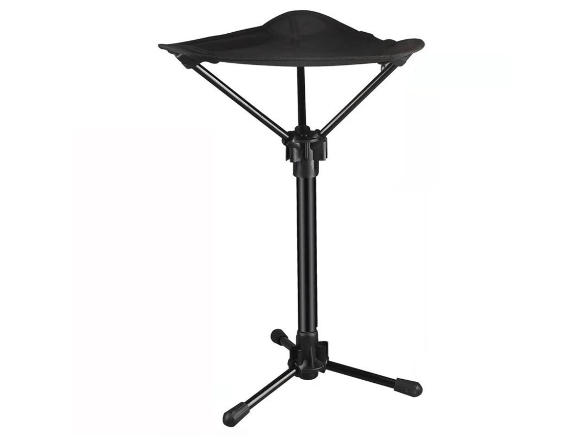 Banqueta AQUAFORGE, dobrável, antiderrapante, 200 kg, preta, para camping, pesca, piquenique