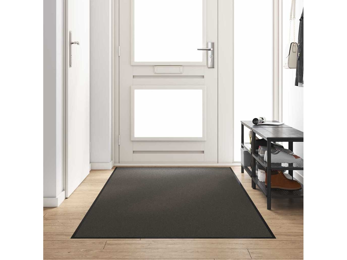 Vidaxl Tapete De Entrada Antracite E Preto 120 X 250 Cm 100% Poliamida
