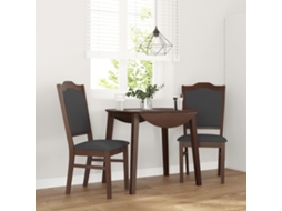 Vidaxl Cadeiras De Jantar Com Almofadões 2 Pcs Madeira Maciça Castanho