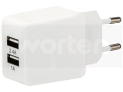 Adaptador Viagem GOODIS 2 USB 5V-3.4A Branco (Outlet Caixa Aberta )